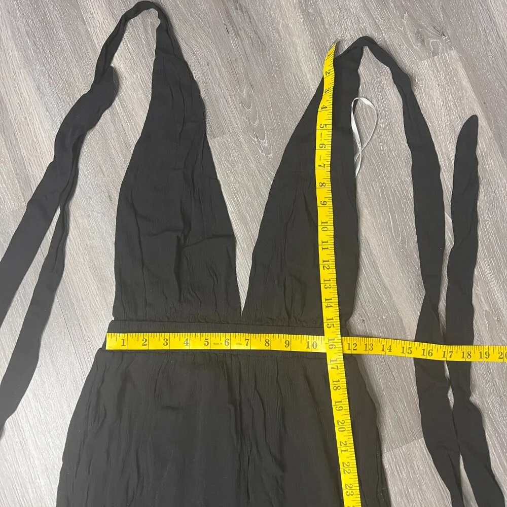 NWT Lulus Lolinda Black Convertible Halter Jumpsuit Sz S - Picture 12 of 13